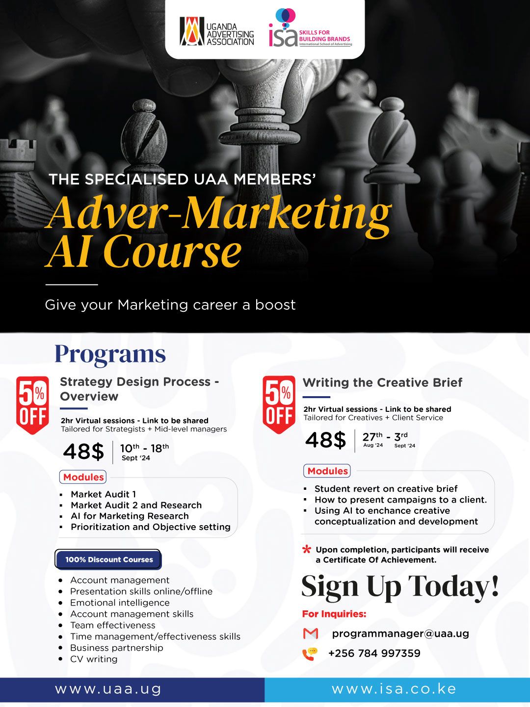 ISA Training Programs for UAA Members